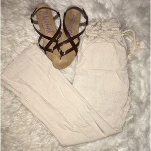 Drawstring Linen Pants